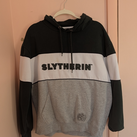 Other - Colorblock Hooded Sweatshirt - Black/White/Gray